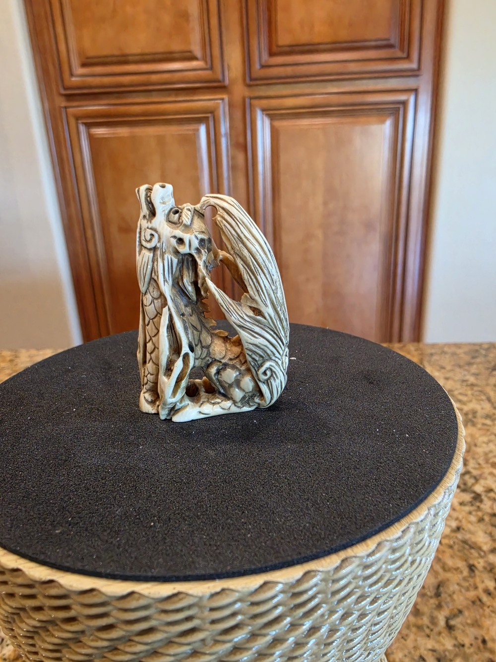 NETSUKE Handcrafted Dragon Figurine Vintage Japanese Collectible RARE EUC